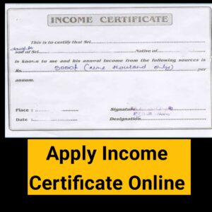 Income certificate