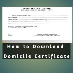 Domicile Certificate